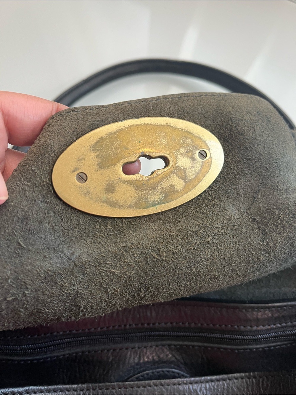 MULBERRY BLACK SOFT GRAINED LEATHER LEDBURY - Picture 7 of 14